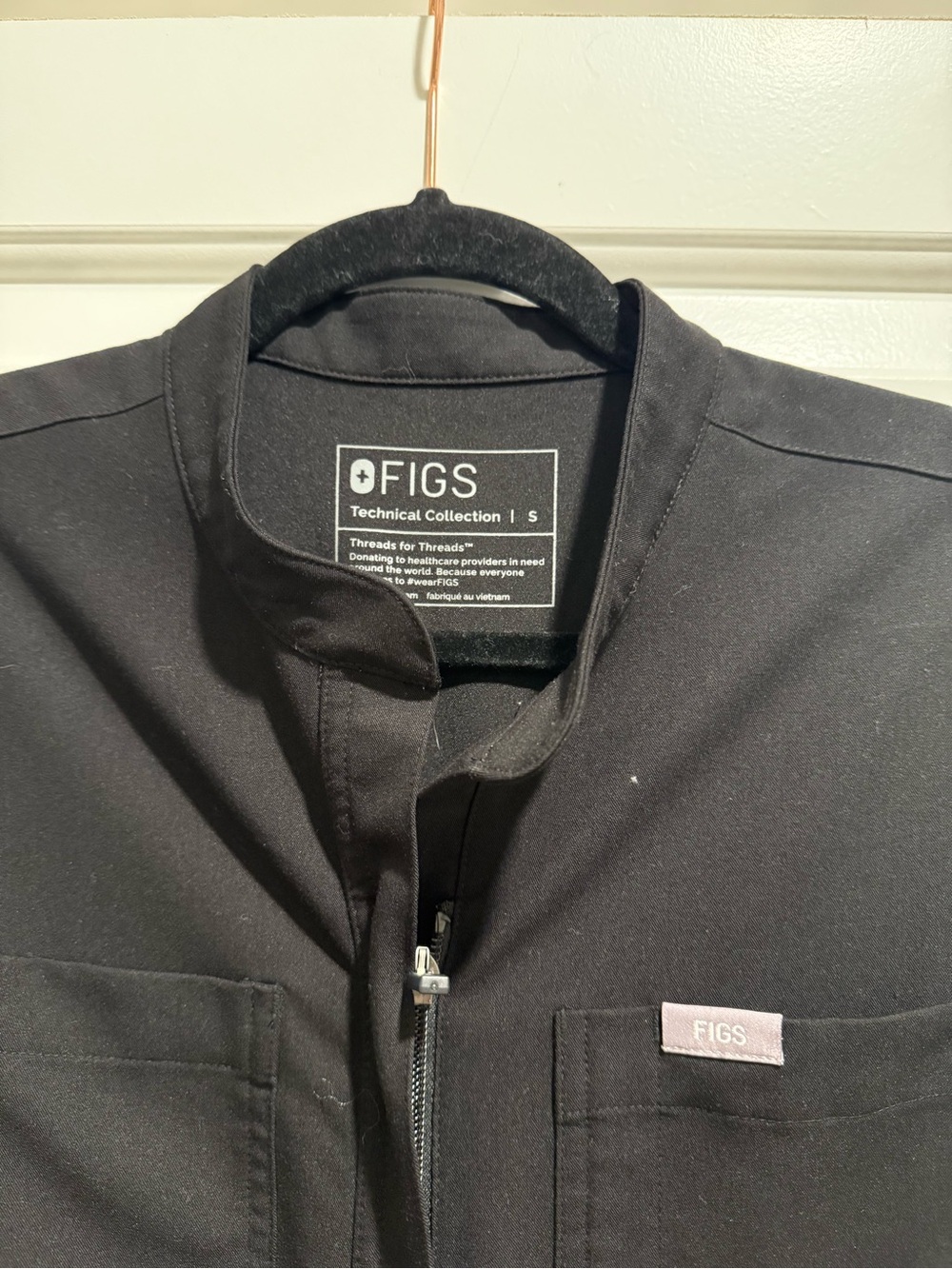 Figs Black Sleeveless Jumpsuit with Contrast Drawstring - Picture 8 of 8